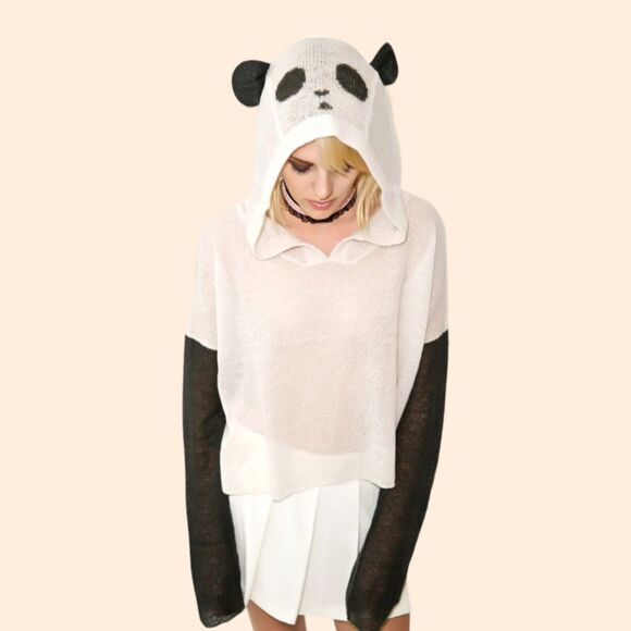 Wildfox Panda Hoodie Sweater - Picture 1 of 6